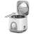 Trevi CL269 Electric Deep Fryer, white and grey, open lid, showing basket and controls