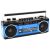 Trevi RR501 blue boombox with cassette player and Bluetooth