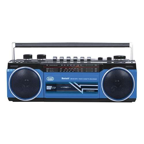 Trevi RR501 blue retro cassette radio with Bluetooth, USB and SD card reader
