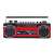 Trevi RR501 red portable cassette radio with bluetooth, AM/FM radio, USB and SD card reader