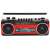 Trevi RR501 red portable cassette radio with bluetooth, AM/FM radio, USB and SD card reader