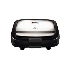 Tefal Croc Time sandwich maker, black and silver, front view - Tefal Sandwich Maker