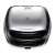 Tefal Snack Time sandwich maker, top view, black and stainless steel