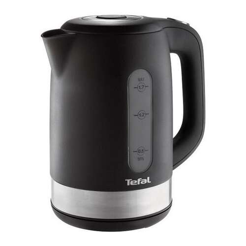 Черен електрически чайник Tefal KO330830, 2200W, 1.5L