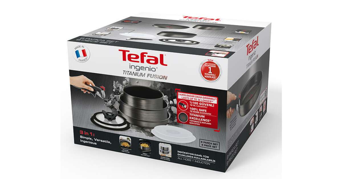 Tefal Ingenio Titanium Fusion Induction Non-Stick 8 Piece Set L6839153