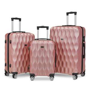 BeComfort L04-R 3 db-os, ABS, guruló, rosegold bőrönd szett (55cm+65cm+75cm) 65813091 