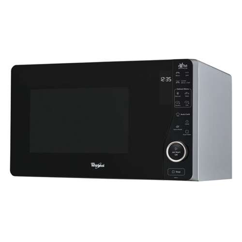 Whirlpool MWF421SL Mikrowelle, 25L, 800W, 7 Leistungsstufen, Auto Cook, Quarzgrill, Grau