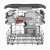 Whirlpool WSBO3O34PFX dishwasher interior with upper and lower racks, showing capacity and layout
