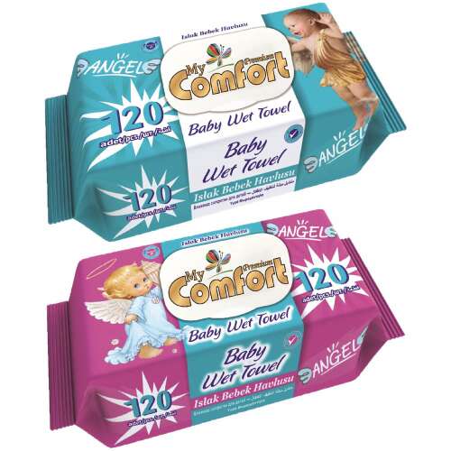 My Comfort Angyalkás Babatörlőkendő - 120 db