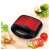 Sencor SSM4221RD red sandwich maker on wooden table