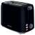 Angled view of Sencor STS2606BK black toaster