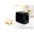 Sencor STS2606BK black toaster with toast on a plate
