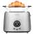 Sencor STS5050SS stainless steel toaster with a croissant in the top rack