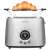 Sencor STS5050SS stainless steel toaster with a croissant in the top rack