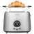 Sencor STS5050SS stainless steel toaster with a croissant in the top rack