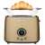 Sencor STS6057CH gold toaster with croissant on the bread warming rack