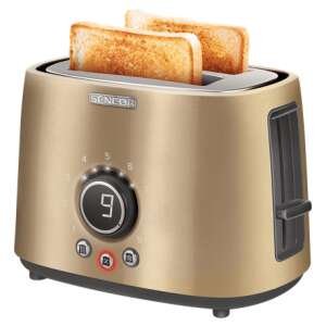 Toaster Sencor STS6057CH w kolorze złotym z dwoma kromkami chleba - Toster