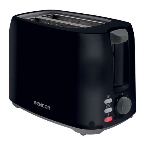 Sencor STS2607BK black toaster, 2 slice, 7 browning settings, high lift function