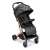 Cam Compass 2.0 stroller, black with rose gold frame, 3/4 view
