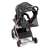 Cam Compass 2.0 stroller, black with rose gold frame, rear view