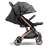 Cam Compass 2.0 stroller, black with rose gold frame, side view