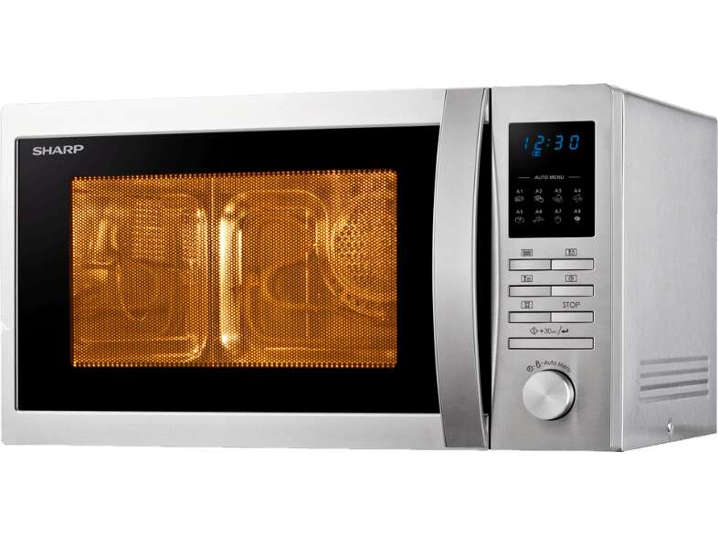 Sharp R322STWE Mikrohullámú sütő 900W #szürke