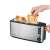 Severin AT2515 stainless steel toaster with two slices of toasted bread