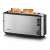Severin AT2515 stainless steel toaster with two slices of toasted bread