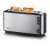 Severin AT2515 stainless steel toaster with two slices of toasted bread