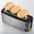 Severin AT2515 stainless steel toaster with three rolls on the bun warmer