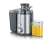Severin ES3566 stainless steel juicer with a glass of orange juice