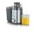 Severin ES3566 stainless steel juicer with a glass of orange juice