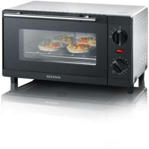 Severin TO2052 mini oven with pizza inside, black - Severin