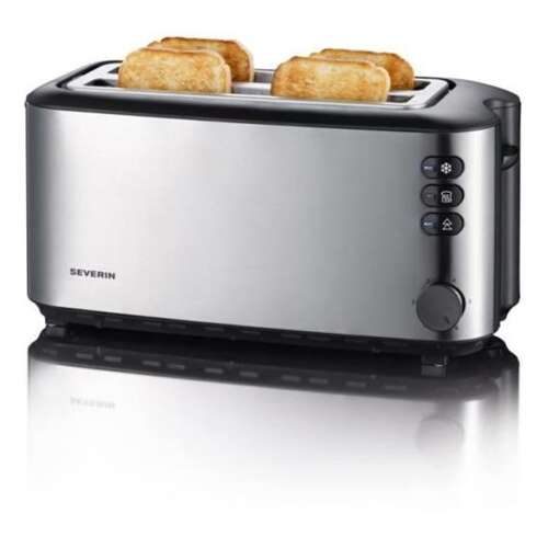Severin AT2509 stainless steel toaster with 4 slots, toasting bread