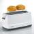 Severin AT2234 4-slice toaster, white, with bread inside