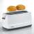 Severin AT2234 4-slice toaster, white, with bread inside