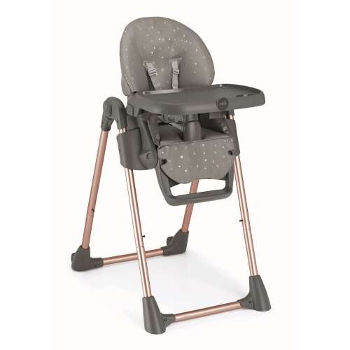 CAM Pappananna C263 high chair, grey with gold accents, for babies and toddlers