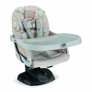CAM Idea 261 baby high chair with teddy bear design, adjustable height, removable tray, 5-point harness, and non-slip feet - High Chair