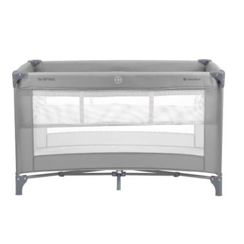 Łóżeczko turystyczne Kikkaboo So Gifted 2023, szare, dwupoziomowe, dla niemowląt i małych dzieci