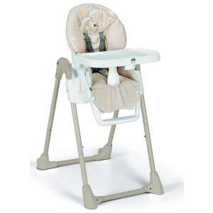 CAM Pappananna C260/B high chair with teddy bear design, adjustable height and recline, removable tray, 5-point harness, beige - High Chair