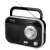 Sencor SRD 210BS portable radio, black and silver, with telescopic antenna