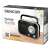 Sencor SRD 210BS portable radio, black and silver, with telescopic antenna, packaging