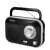 Sencor SRD 210BS portable radio, black and silver, with telescopic antenna