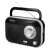 Sencor SRD 210BS portable radio, black and silver, with telescopic antenna