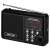 Sencor SRD215B schwarzes FM-Radio mit MP3-Player, USB- und SD-Kartensteckplatz