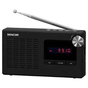Sencor SRD 2215 mit USB/SD-Eingang schwarzes Taschenradio