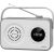Biele prenosné FM rádio Sencor SRD3200W s Bluetooth a USB