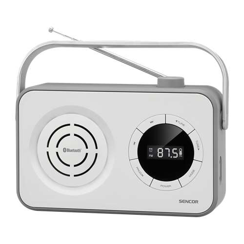 Sencor SRD3200W Bluetooth FM rádio s budíkom, biele