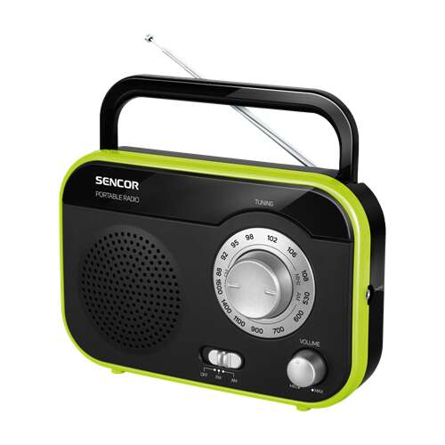 Sencor SRD 210 BGN tragbares Radio in Schwarz und Grün