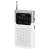 Sencor SRD1100W FM AM portable radio, white, front view